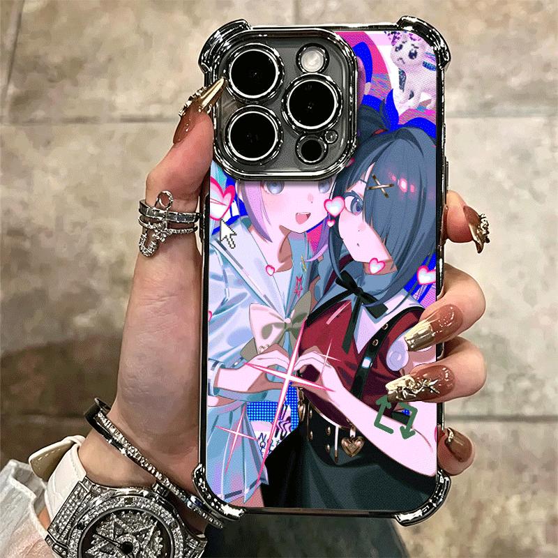Needy Girl Streamer Overload Soft Phone Case For iPhone 15 16 17 Air 14 Pro Max 16E Plus 13 12 Mini Plating Anti-Fall Fundas