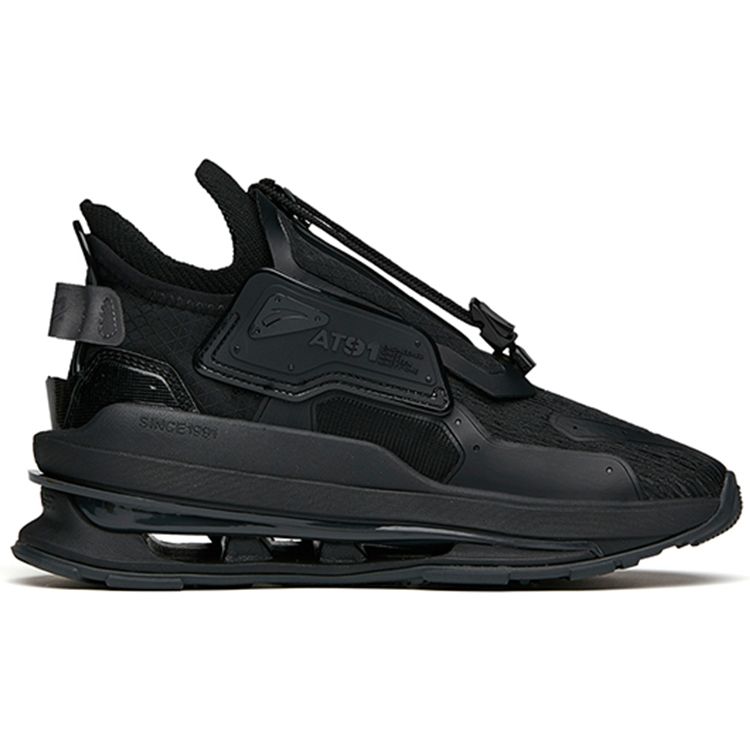 Anta At91 Fabric Synthetic Leather Shock Absorbing Non-Slip Wear-Resistant Low-Top Running Shoes Women Running Shoes Black 122148851-2