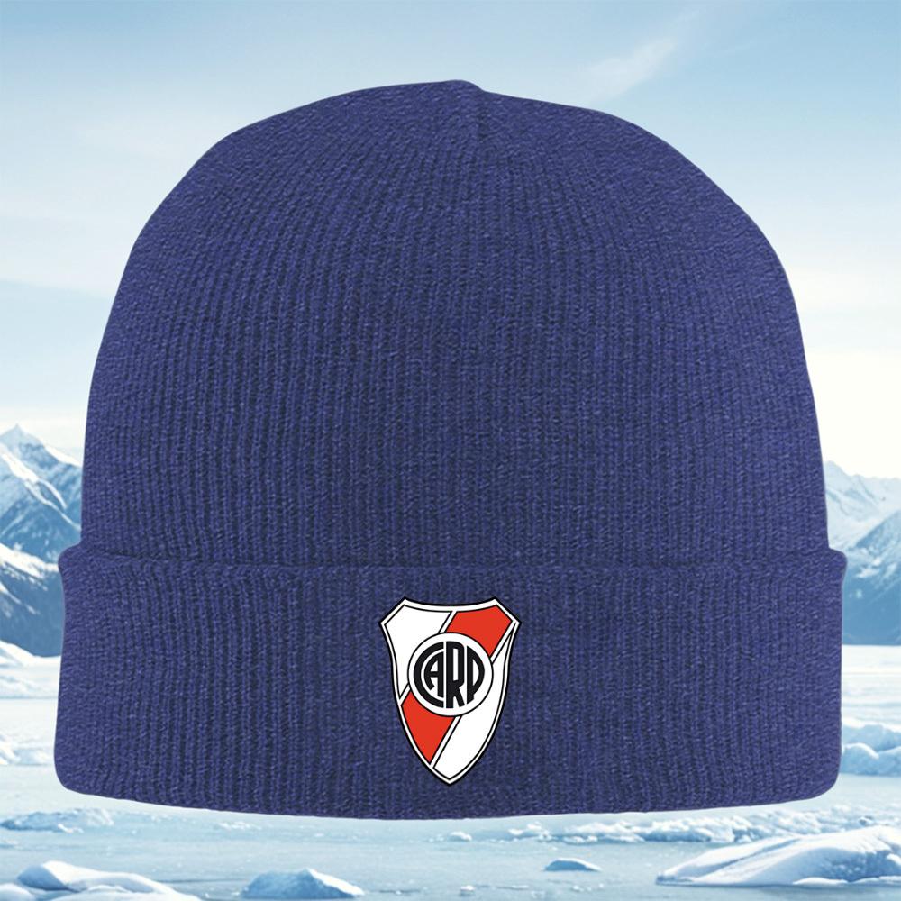 Shield red white logo design Men Women Unisex Knitted Hat Beanie Pullover Cap Winter Thermal Warm Christmas Outdoor Cycling Hiki