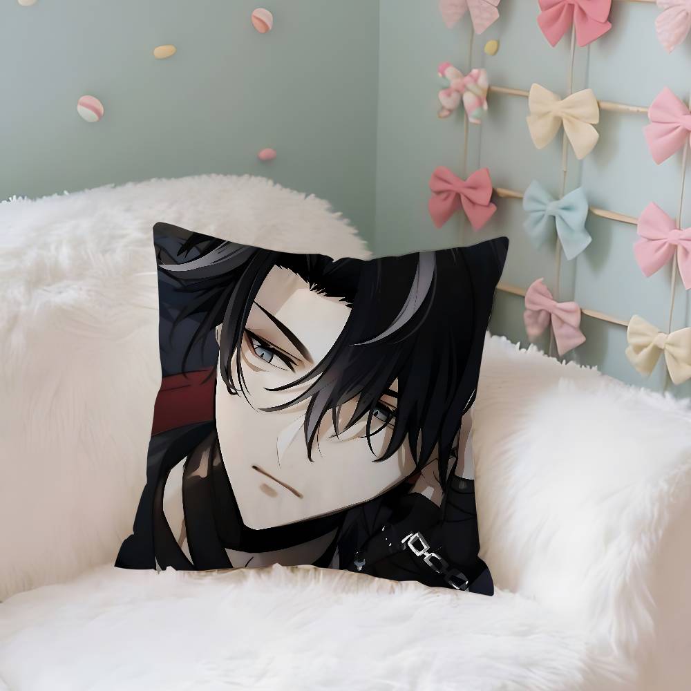Cute Wriothesley Kawaii Case Plush Fabric Soft Pillowcase Double Sided Print Cushion Cover Household Gifts