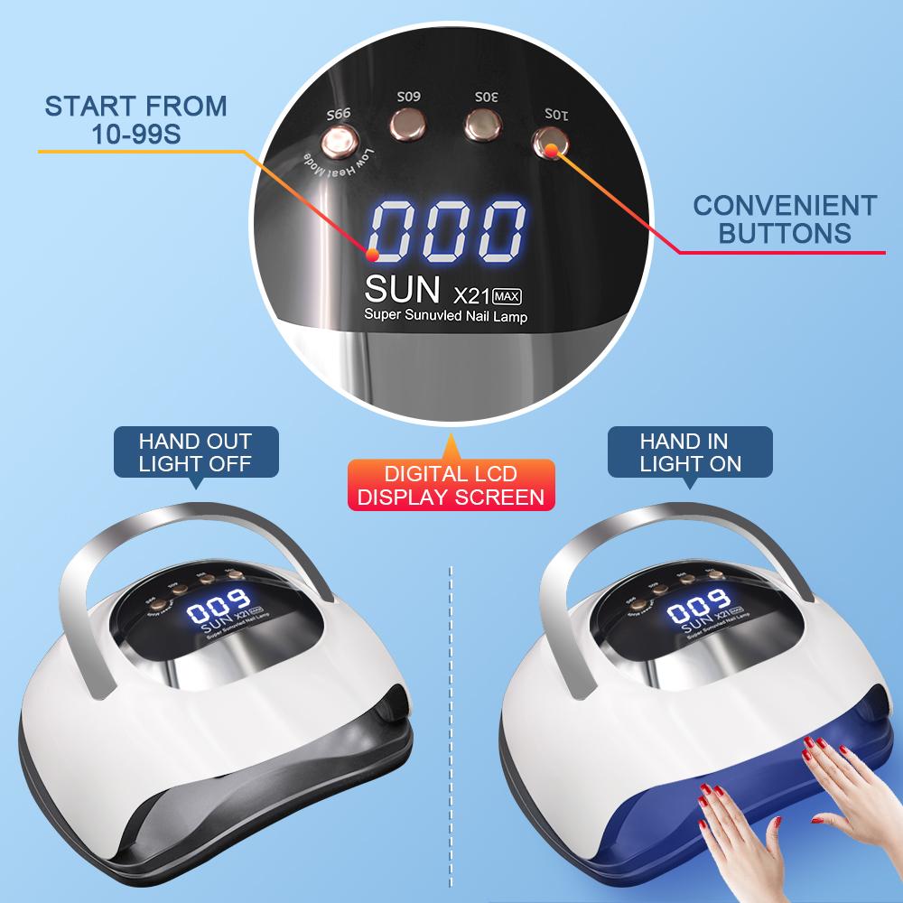 Professional UV LED Nail Lamp for Nails Gel Polish Foot Curing Lamps Large Touch Screen UV Nail Dryer Light with 72 LEDs