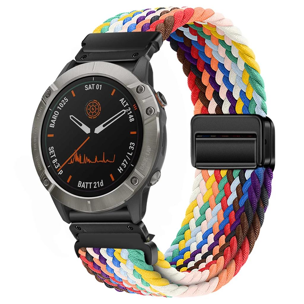 22 26mm Elastic Quick Fit Nylon Strap Enduro2 Wristband For Garmin Fenix5 5XPlus 6 6XPro 7 7XPro 8 Bracelet Tactix7Pro WatchBand