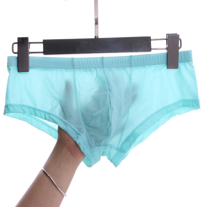 Men's Breathable Ice Silk Low Waist Boxer Briefs