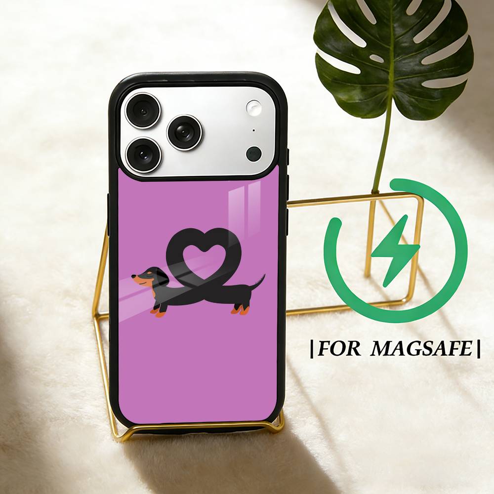 Cute Dachshund  Phone Case For iPhone 17,16,15,14,13,12,Plus,Pro,Max for Magsafe Magnetic Wireless Charging