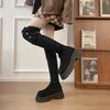 Small Man Height Increase Over Knee High Boots Women's 2025 Autumn New Retro Square Heel Thick Sole Thin Sleeve Fashion Boots