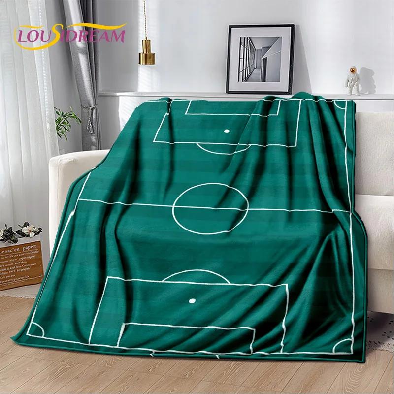 Football Field Soccer Sport Cartoon 29 Style Soft Blanket,Soft Throw Blanket for Home Bedroom Bed Sofa Travel Cover Child Gift
