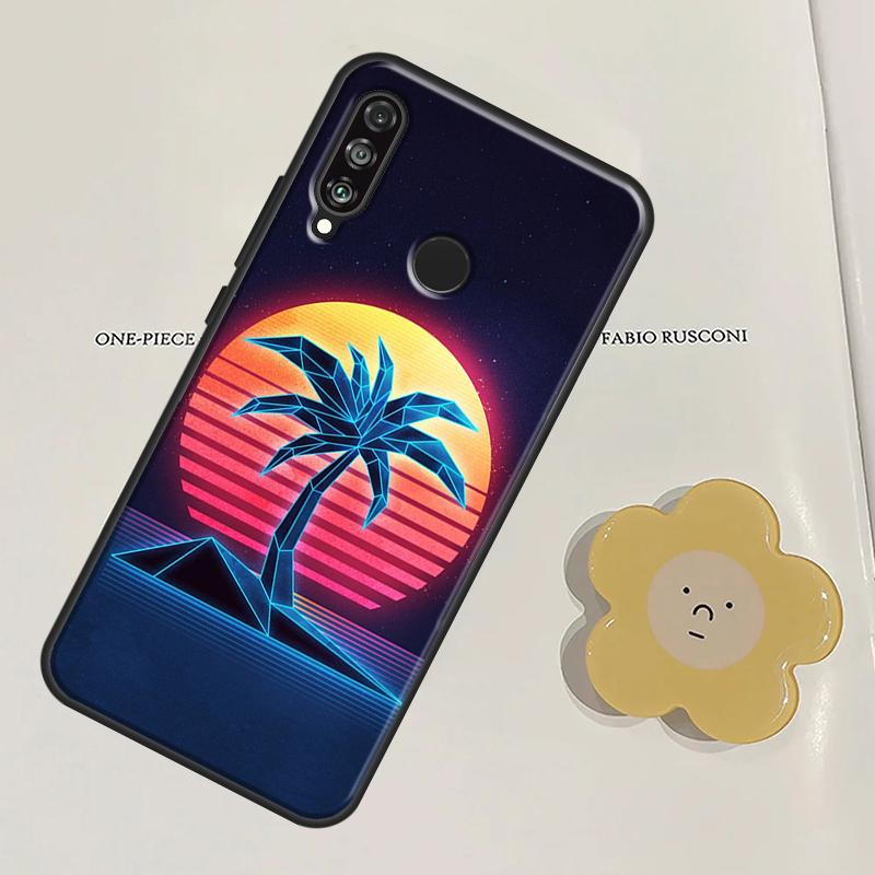 Neon Retrowave 80s Vintage Art For Huawei Nova 11 9 10 SE Y60 Y70 Y90 Y61 Y91 Nova 3i 7i 8i 11i P20 P40 Lite P30 Pro Case