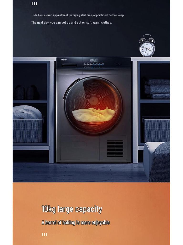Haier EHG100MATE3S 10kg Home Health Ion Heat Pump Tumble Dryer