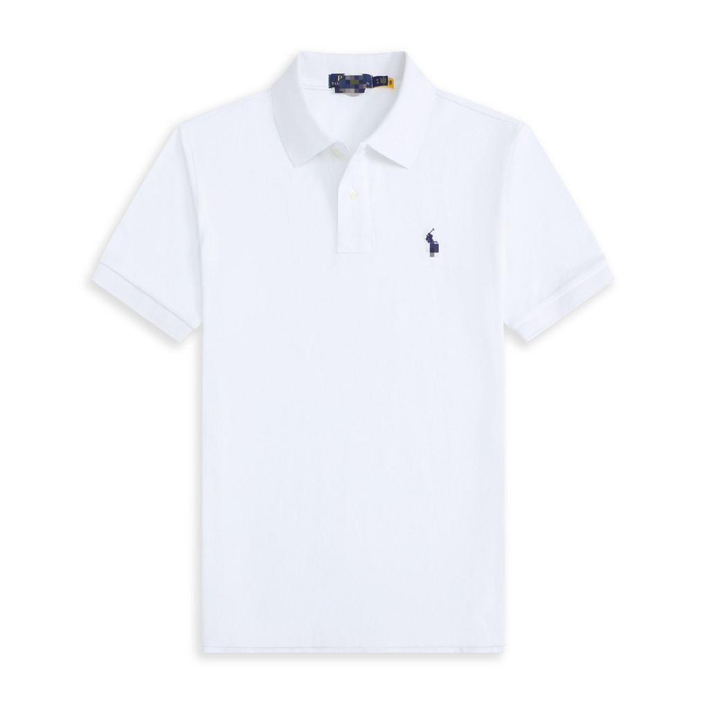 Polo a maniche corte da uomo con logo cavallo ricamato T-shirt casual