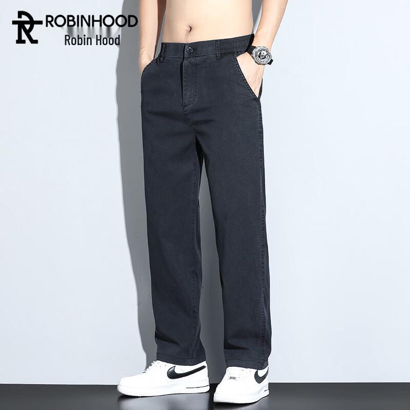 ROBINHOOD Men s Ice Silk Wide-Leg Pants M