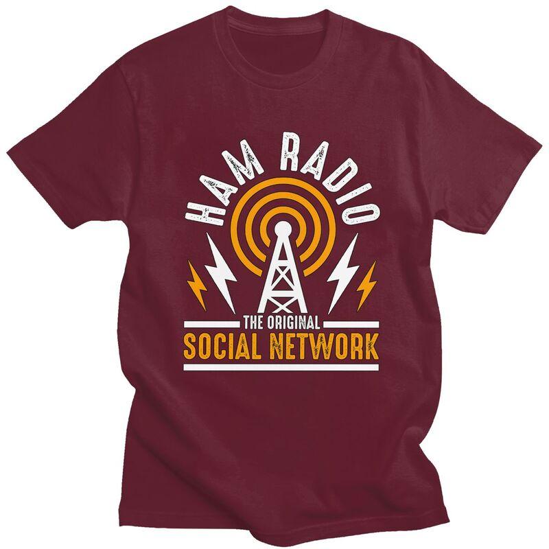 Custom Licensed Ham Retro Radio Operator Tshirts for Men Short Sleeve Casual T Shirt Cool Tshirt Pure Cotton Tee Gift