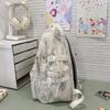 Fashionable Butterfly Printed Backpack Large Capacity Nylon Backpack Student Backpack with Multiple Pockets Suitable for Daily and Student Use