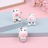 4Pcs Auto Cute Anime Plastic Cartoon Little Cow Car Accessories Gift Interior Hanging Ornament Rear View Mirror Decorations