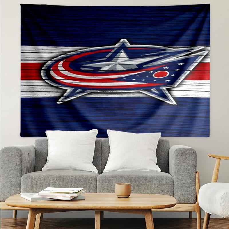 1PC Columbus Blue Jackets Heart Tapestry Accessories Playroom Tapestry, for Bedroom,Livingroom, dormitory Room Wall Decor Fan Birthday Gifts