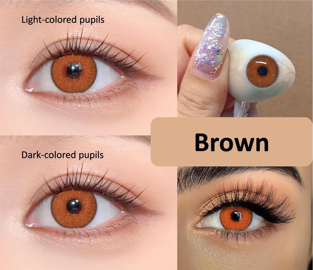 Color Contact Lenses With Soft Colored Lenses 1 Pair 14.2 Mm Natural Color Lenses for Vision Eye Lens