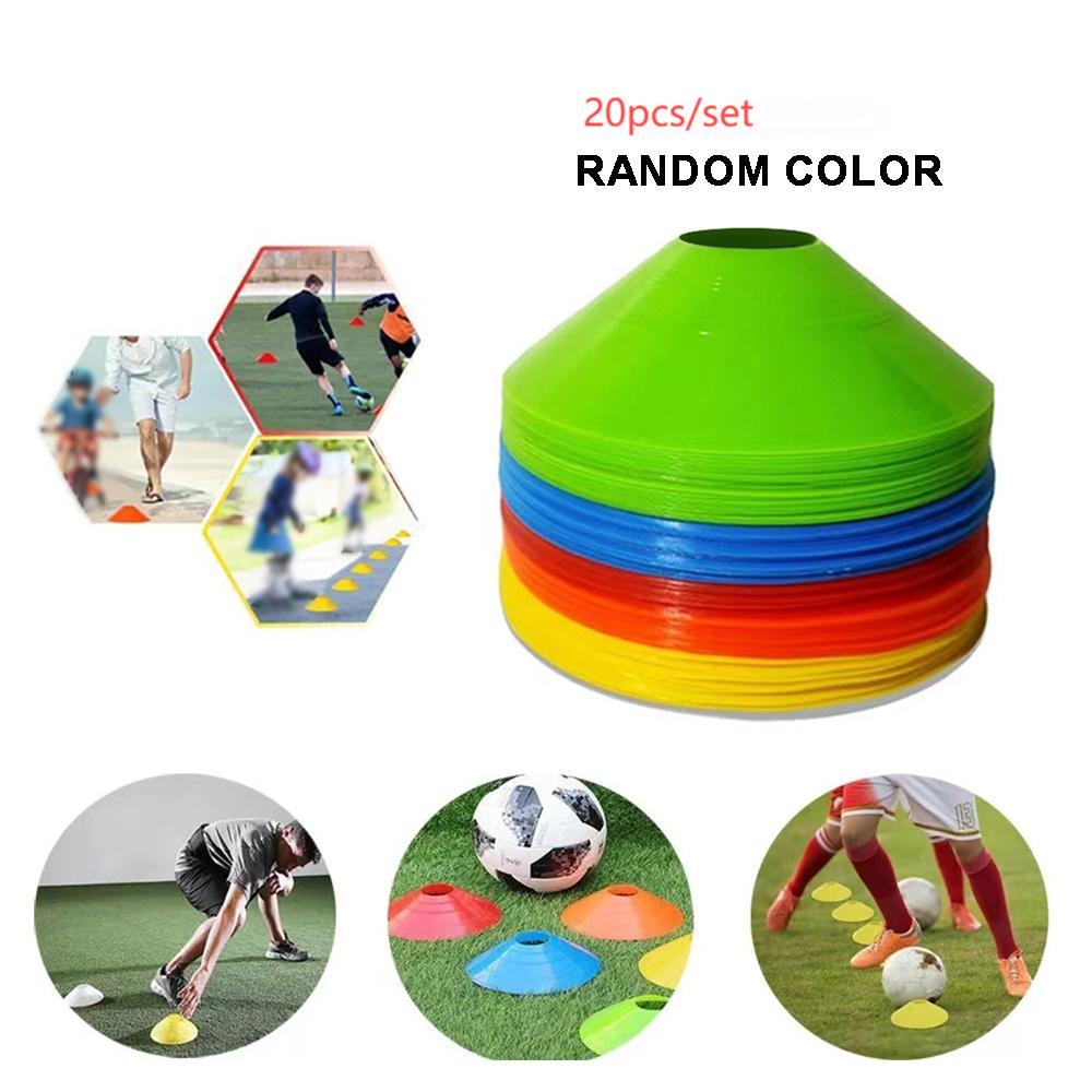 10/20/30pcs Soccer Training Sign Dish Pressure Resistant Cones Marker Discs Bucket Outdoor Basketball Football Training Sports