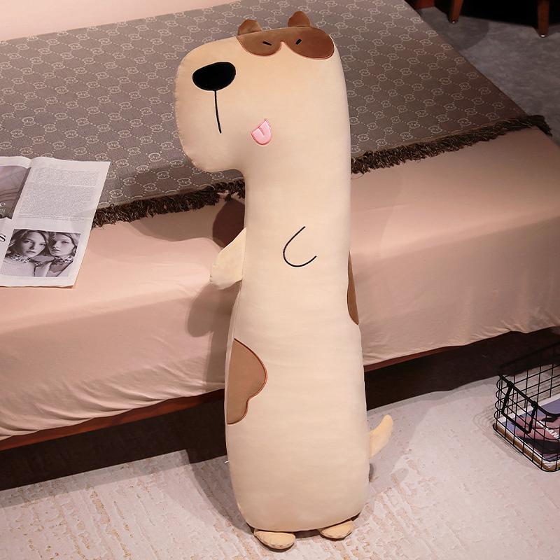 Creative Long Dog Plush Pillow Soft Stuffed Toys Cartoon Animal Puppy Doll Nap Sleep Hug Pillow Cushion Birthday Gift for Kids