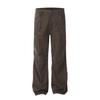 American overalls men's high street washed casual versatile trousers loose straight micro-pull trousers