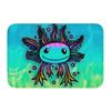 Custom Smiling Leucistic Axolotl Doormat Non-Slip Entrance Bath Kitchen Door Floor Mats Salamander Animal Living Room Carpet Rug
