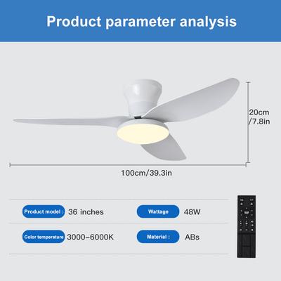 Bedroom Fan Light, Ceiling Fan Light, High Wind Power Ceiling, Dining Room, Living Room, Household Integrated Ceiling, Electric
