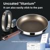 316 Stainless Steel Frying Pan, Uncoated Household Titanium Non-stick Pan, Omelette, Steak Frying Pan, Electromagnetic Universal