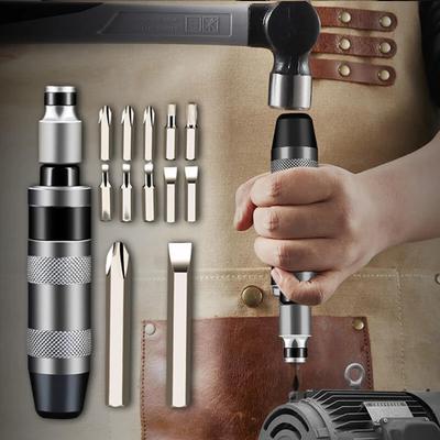 Portable Metal Impact Screwdriver Sets Screw Remover Hand Tools Hardware Tool For Furniture Repair Supplies Workshop Mechanic