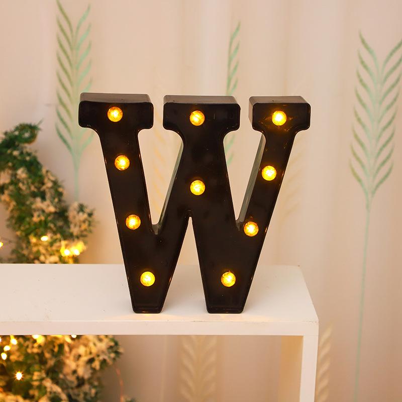 Cross-border Hot-Selling Black LED Letter Lamp for Proposal, Festival Decoration, and Ambiance Arrangement