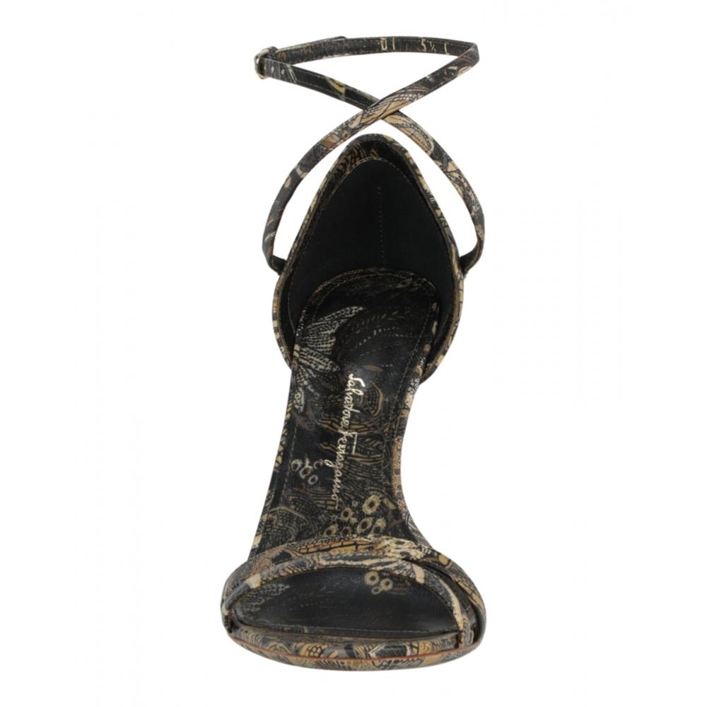 Salvatore Ferragamo Ines X5 Strappy Sandals Black