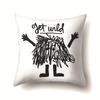 Nordic Style Ins Illustration Graffiti Polyester Pillowcase Car Decoration Home Printed Waist Rest Pillowcase