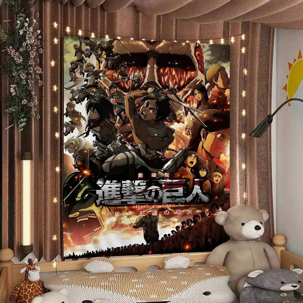 Anime Attack On Titan Τελική Σεζόν Anime Ταπετσαρία Hippie Λουλούδι Χαλιά Τοίχου Διακόσμηση Εστίας Κρέμασμα Τοίχου Διακόσμηση Σπιτιού