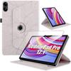 Case + Tempered Glass for Xiaomi Redmi Pad 2 Pro / Pad Pro 12.1 Inches, Pink Synthetic Leather Rotating