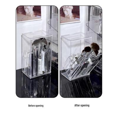 Dustproof Acrylic Makeup Brush & Lipstick Organizer for Dressing Table