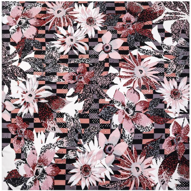 New Luxury Brand Silk Scarf Women Print Square Shawl Hijab Scarfs Female Fashion Shawls Scarves For Ladies 130*130cm