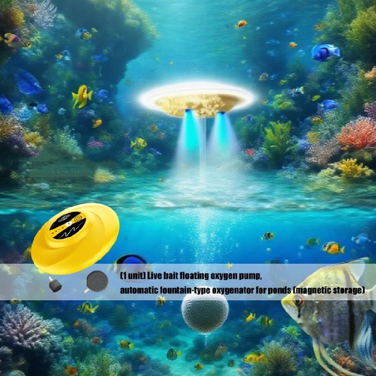 Small Air System Pump For Fishing Including Disc Design And Safe Motor Magnetic Charging