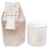 Buddhist Urn, 3 Inches, Gold Thread, Cherry Blossom, Pink, with Cover Bag, for Keeping At Home, Urn Cover, Bone Bag