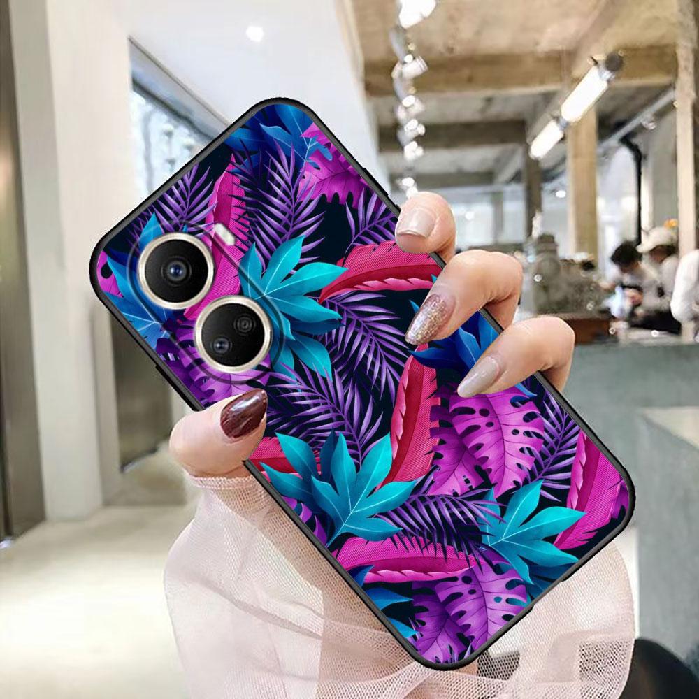 Vintage Banana Leaf Flower Phone Case For HUAWEI NOVA Y70 3I 7I 8I 9 P30 Y9 HONOR 8X 9X 20 90 X5 X6B X7A X7B X8B X9 X9B X9A Case