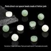 Hetian Jade Matte Straight-Cut Spacer Beads Bracelet - Wenwan Star Moon Bodhi Pad Accessory.