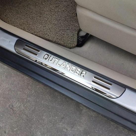 For Mitsubishi Outlander Accessories Door Sill Scuff Plate Protector Trim Strip