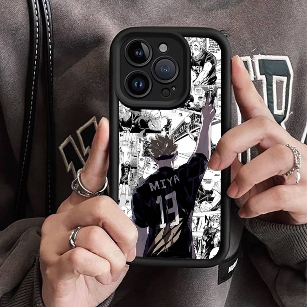 Japan Anime Haikyuu For iPhone 17 Pro Max 16 15 14 13 12 11 Plus Black Soft Phone Cover