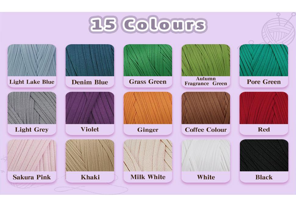 Chunky Large Roll 400g T-shirt Yarn for DIY Knitting, Crochet, Bags & Floor Mats