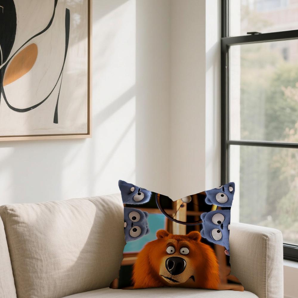 

cushion G-Grizzy cover For Sofa Car L-Lemmings Cartoon Office Cafe Cute Soft And Comfortable Double-Sided Printing Pillow Cover 30cmx30cm