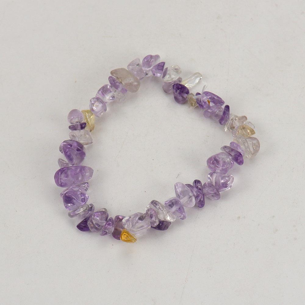 Handmade Beaded Natural Crystal Crushed Stone Bracelet B54