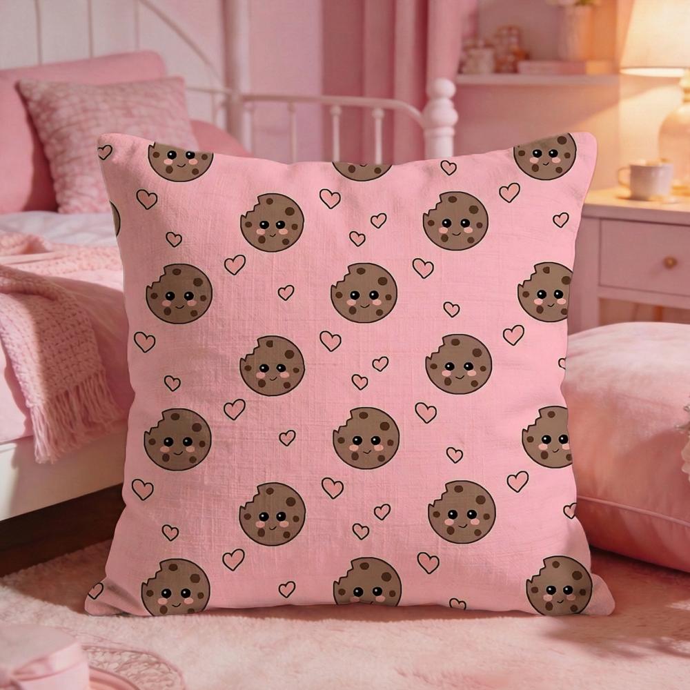 FoodcookieS Cushion Cover Premium Comfort Reversible Pillow Cove Two In One Design for Any Room Car Interior