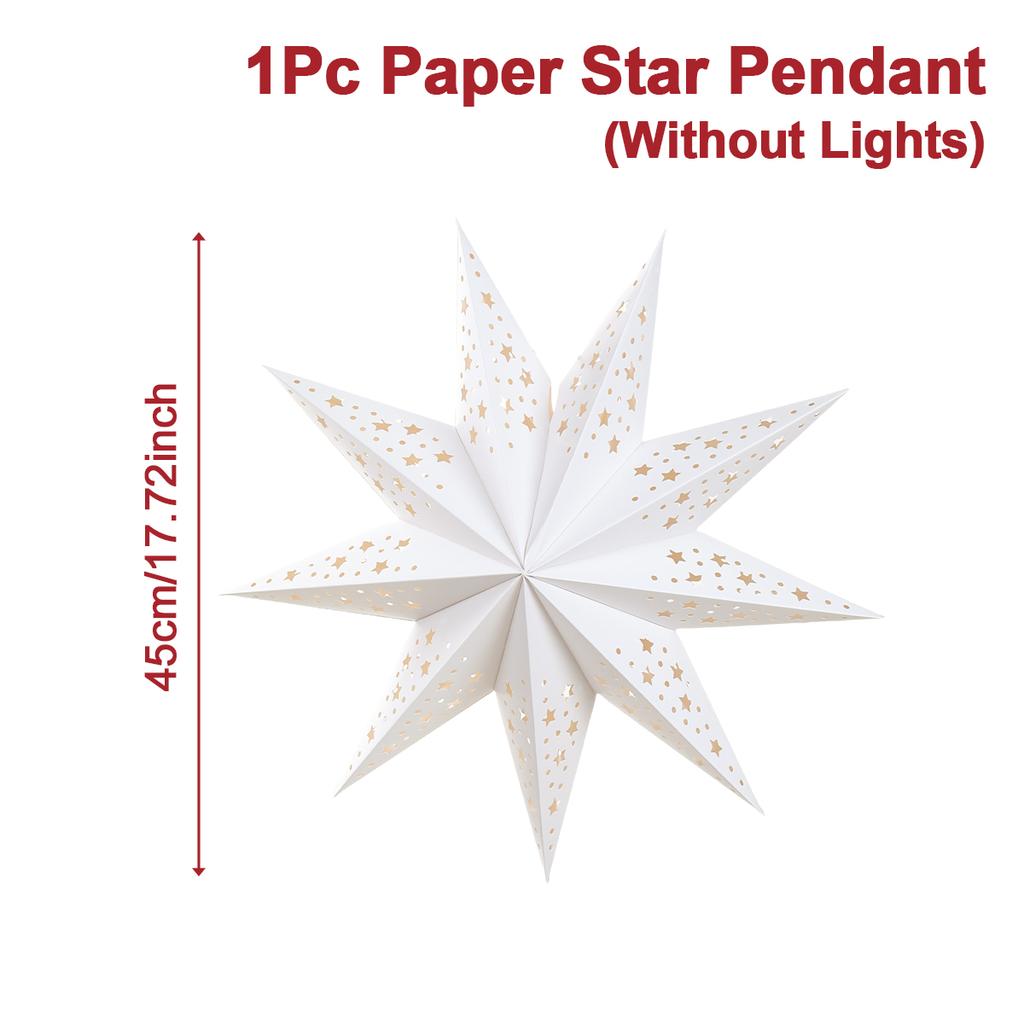 Weihnachtlicher Papierstern Anhänger Frohe Weihnachten Dekorationen für Zuhause 2026 Navidad Weihnachtsbaum Hängende Lampenschirme Schmuck Neujahr