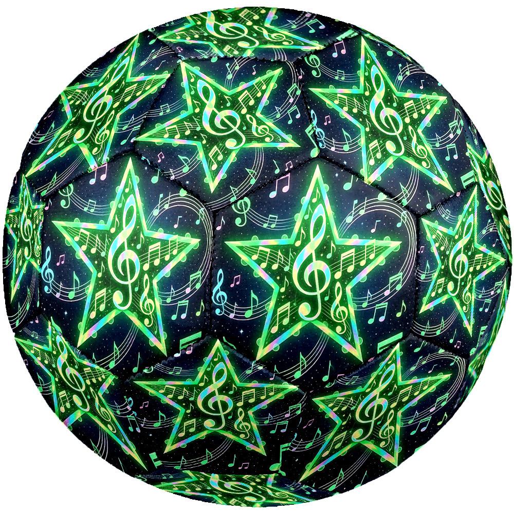1pc Music Star Notes Theme Soccer Ball Football, Size 5, Lightweight PVC, Outdoor Training Soccer Ball,Gift j61462