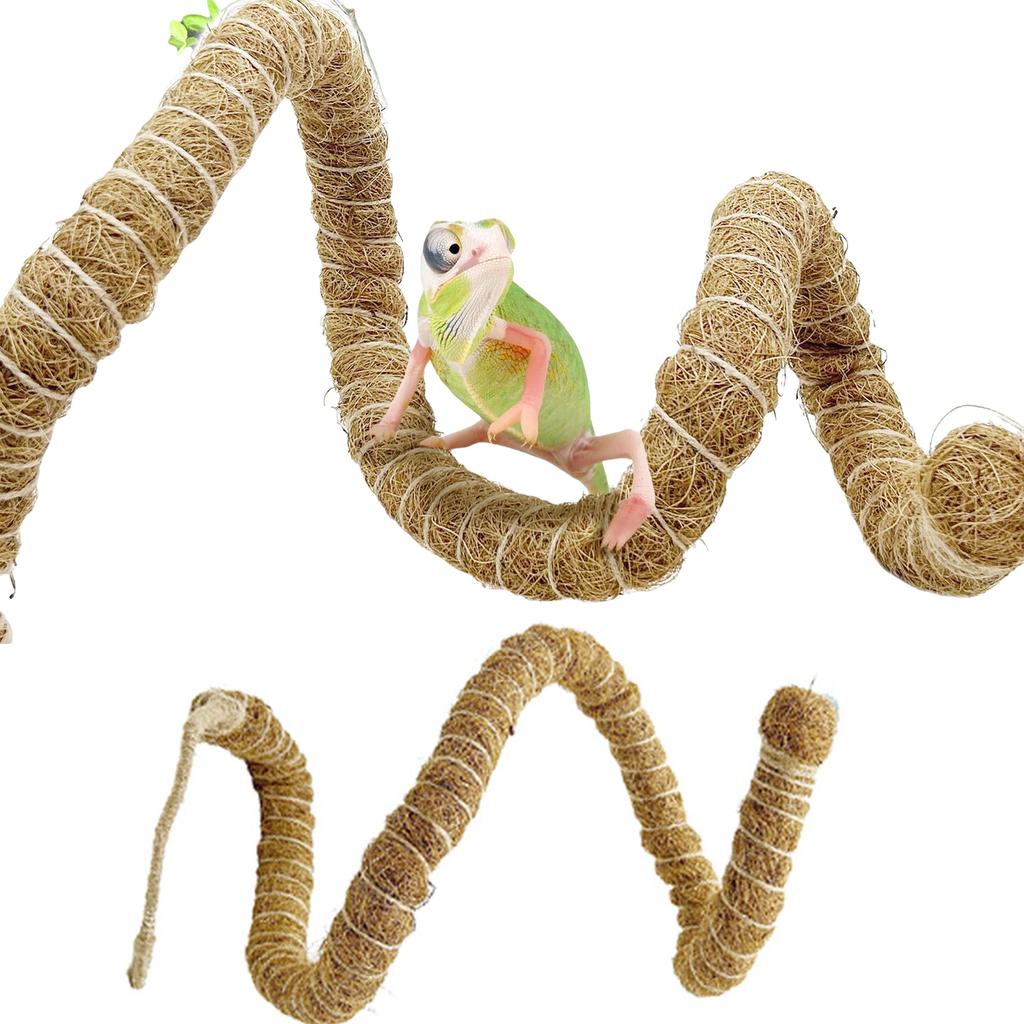 Flexible Climbing Vine for Reptile Habitat Decoration Coconut Fibre Bendable Jungle Climbing Vine for Lizard Snake