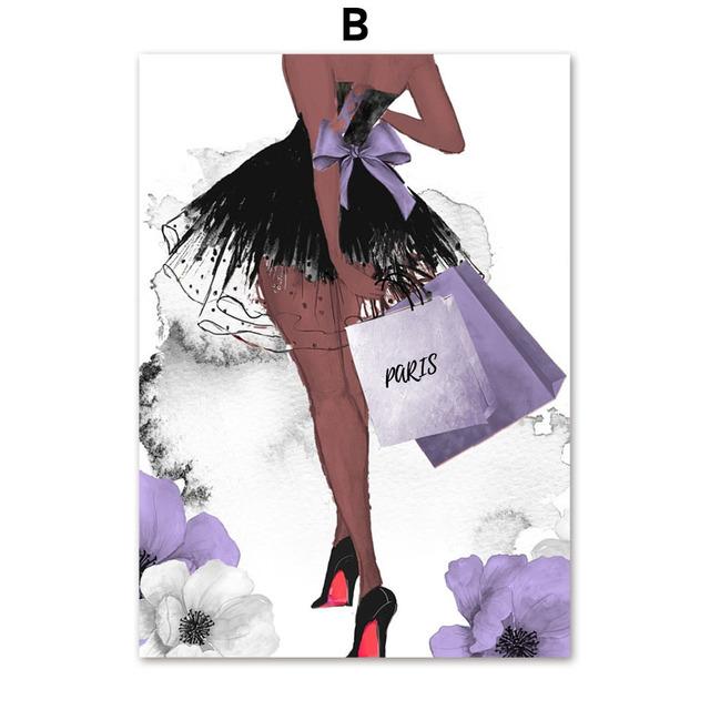 Fashion Wall Art Prints Makeup Perfume Canvas Painting Girl Room Decor Poster Home Wall Design Picture No Frame