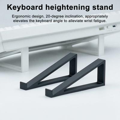2Pcs Computer Keyboard Riser Stand Ergonomic Typing Non-Slip 20 Degrees Tilted Wired Wireless