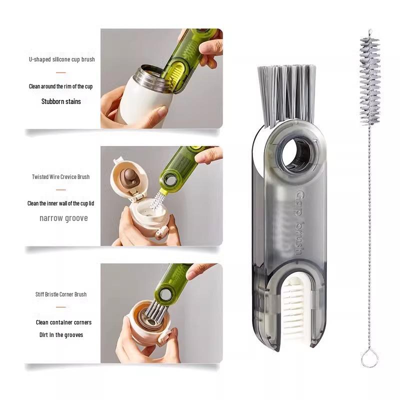 

3-in-1 Long Handle Cup and Lid Cleaning Brush Set
