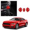3X Gear Shift Knob Cover Sticker Shifter Cap Trim for Ford Mustang 2015- Red